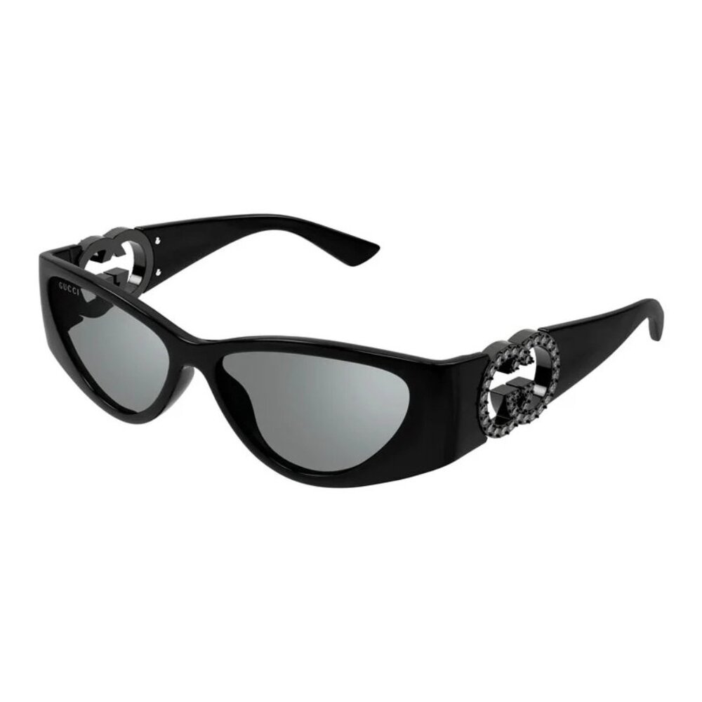 NEW GUCCI SUNGLASSES BLACK GREY WOMEN EYEWEAR GUCCI - Picture 1 of 4